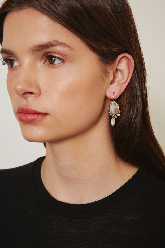 Moonstone Drop Earrings