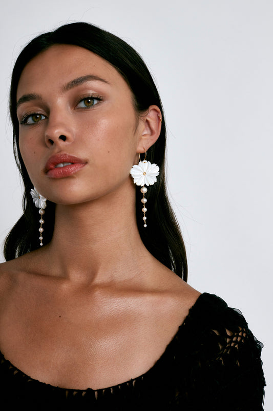 Floral Drop Earring