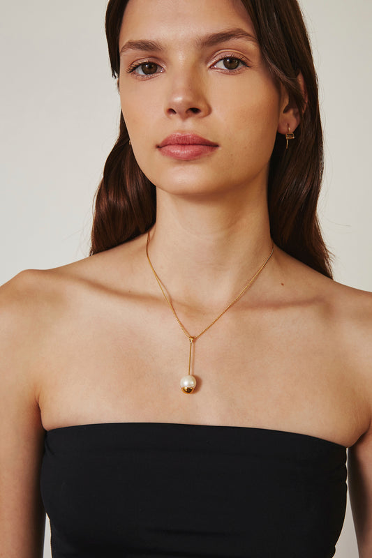 Chloe Pearl Drop Necklace