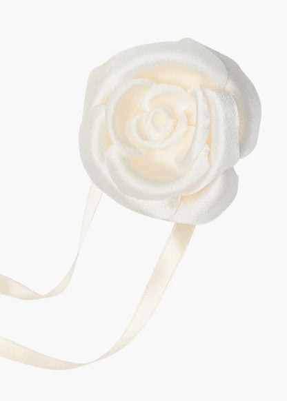 Fleur Ribbon Tie- Cream