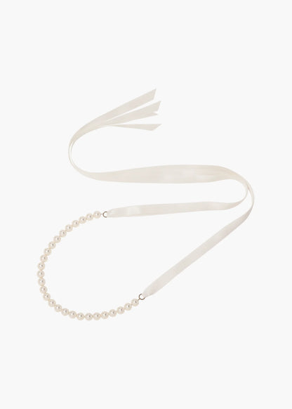 Pearl Ribbon Tie