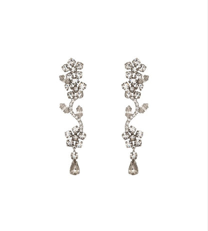 Dania Flower Rhinestone Earrings
