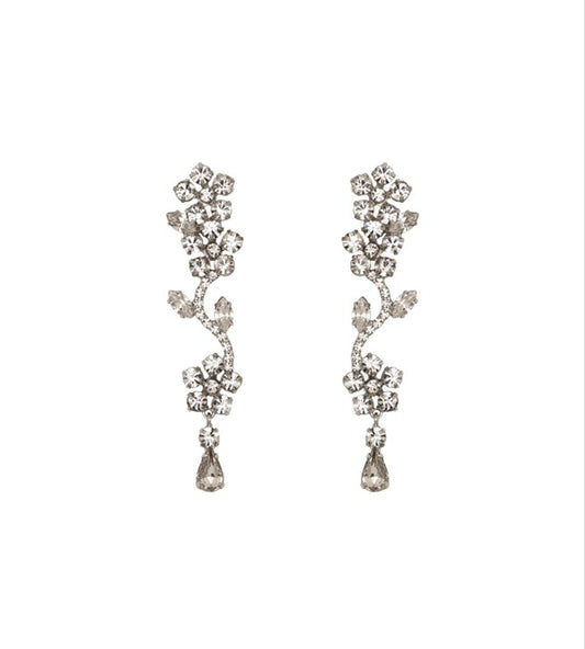 Dania Flower Rhinestone Earrings