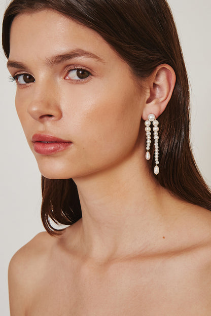 Pearl Strand Drop Earrings