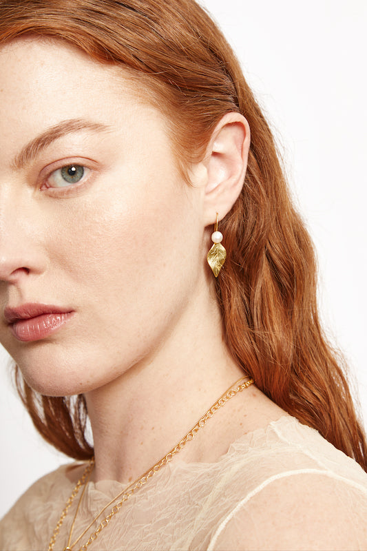 Gold Leaf Earrings