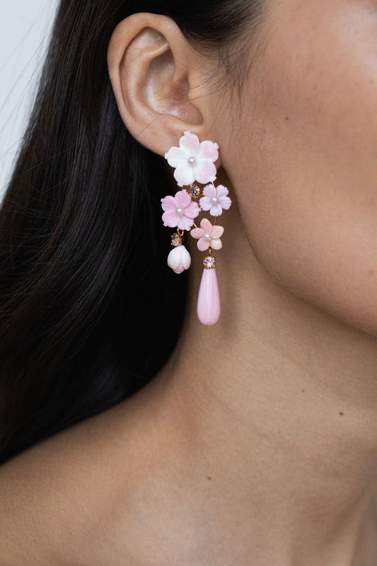Jeannie-Antique Rose Earrings